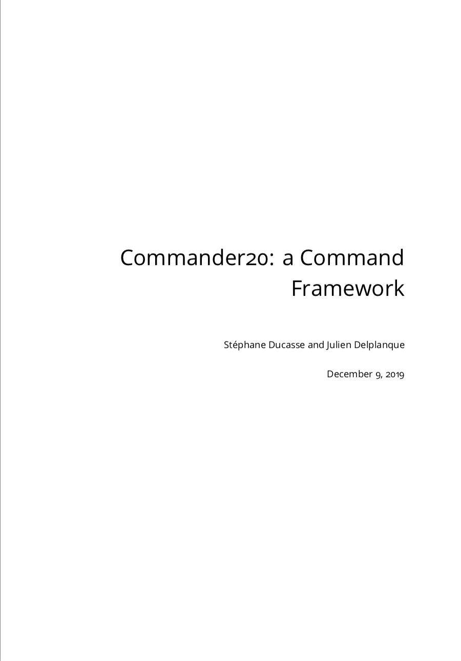 Commander20: a Command Framework