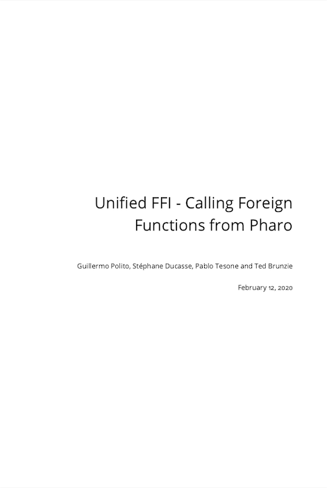Unified FFI - Calling Foreign Functions from Pharo